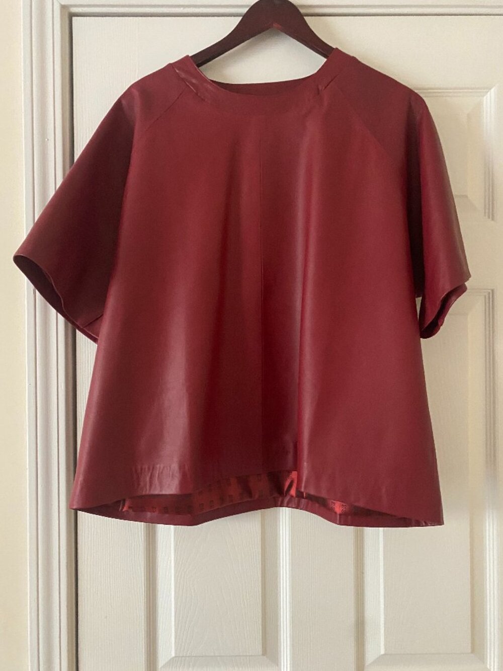 Vintage Leather Shirt Burgundy